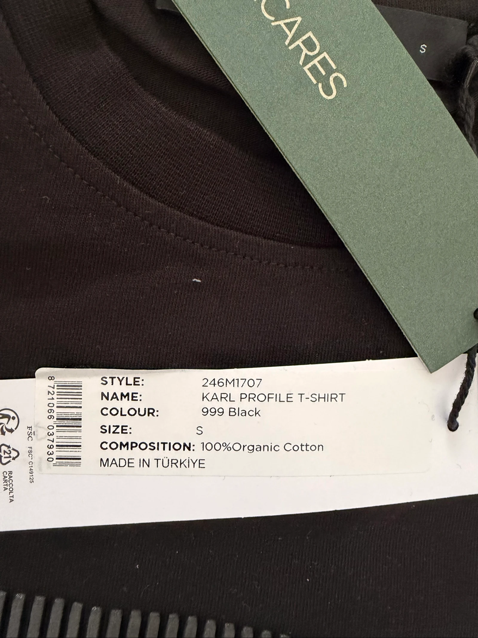 Karl Lagerfeld authentic 100% organic cotton T-Shirt size S black – photo 6